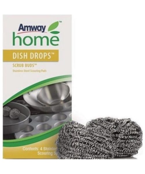 Amway Home Dish Drops Scrub Buds Paslanmaz Celik 4 adet