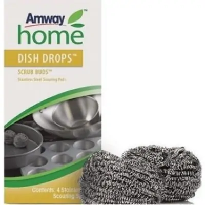 Amway Home Dish Drops Scrub Buds Paslanmaz Celik 4 adet
